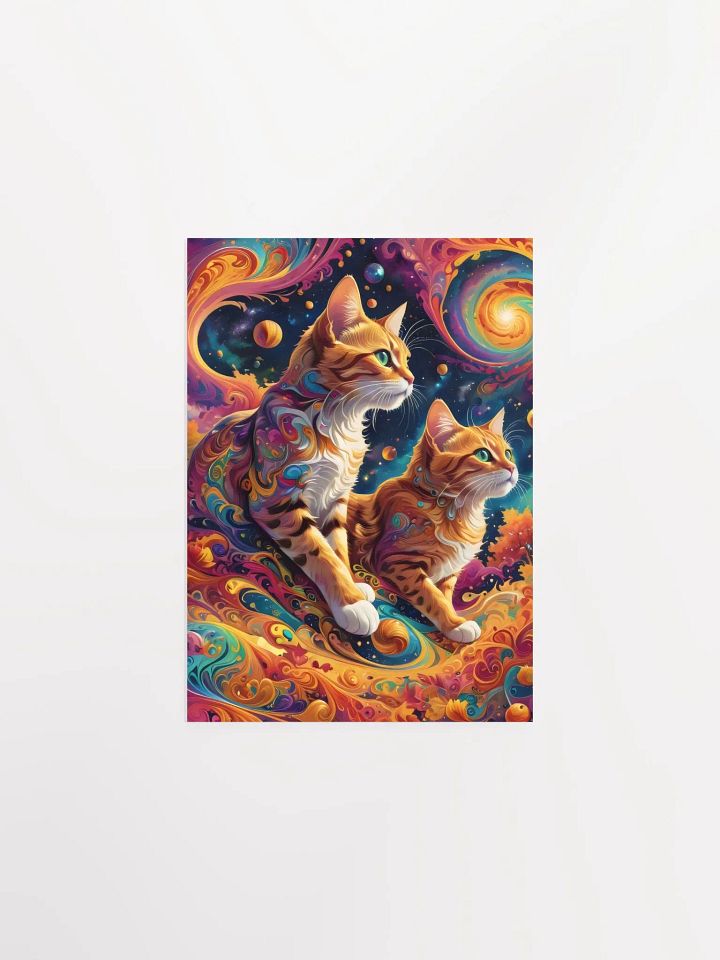 Space Cats Swirl Adventure Poster product image (2)