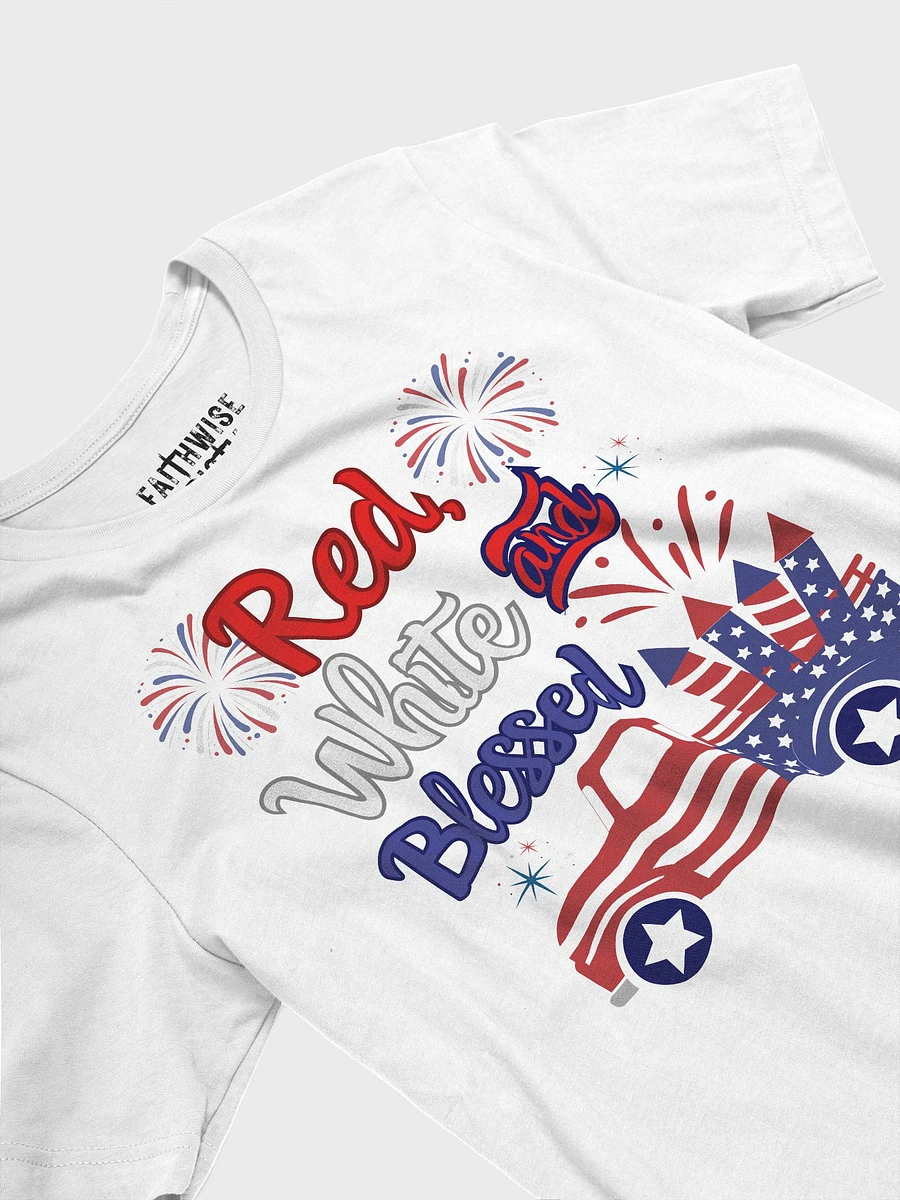 Red, White And Blessed Fireworks T-Shirt product image (5)