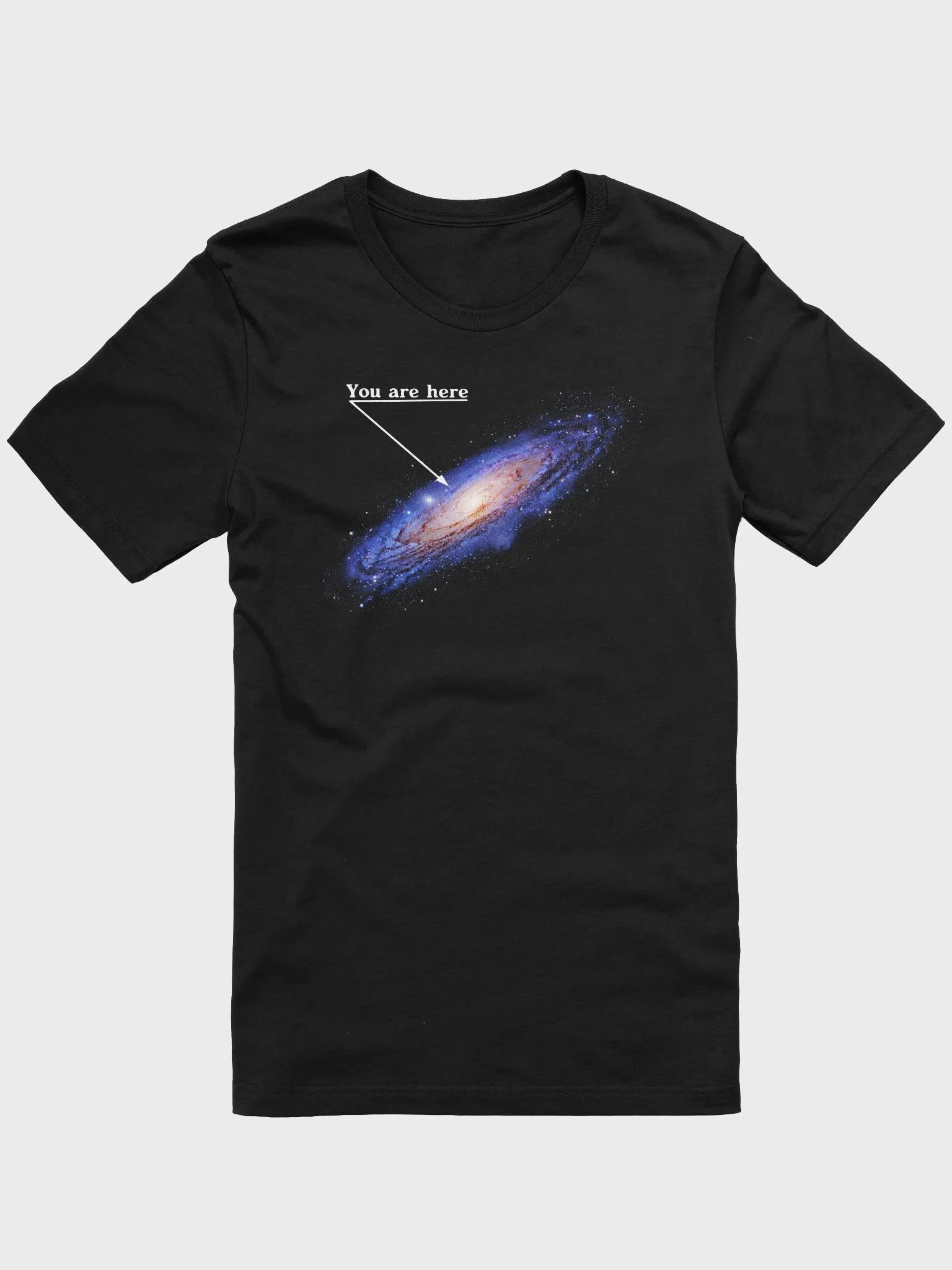You are here: Milky Way galaxy map — Short-Sleeve Unisex T-Shirt, space t-shirt, star map product image (7)