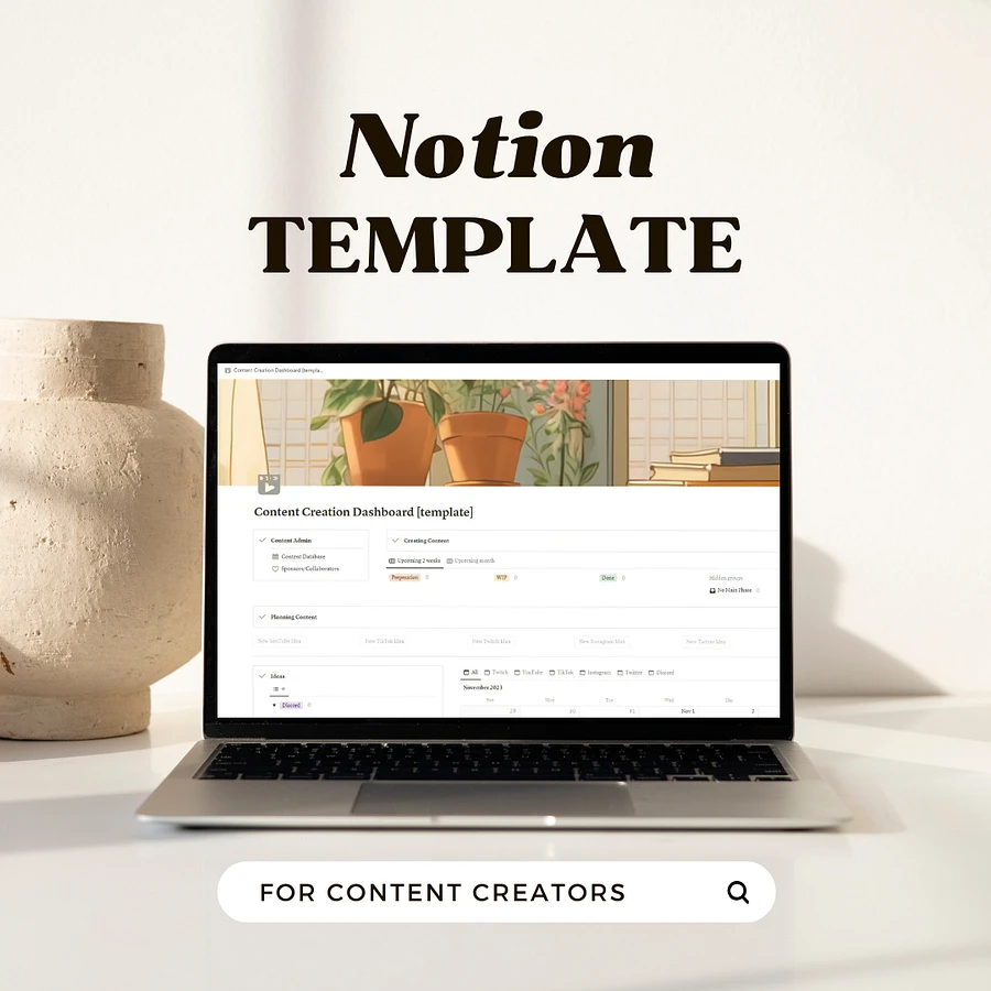 Notion Template: Content Creation Dashboard product image (1)