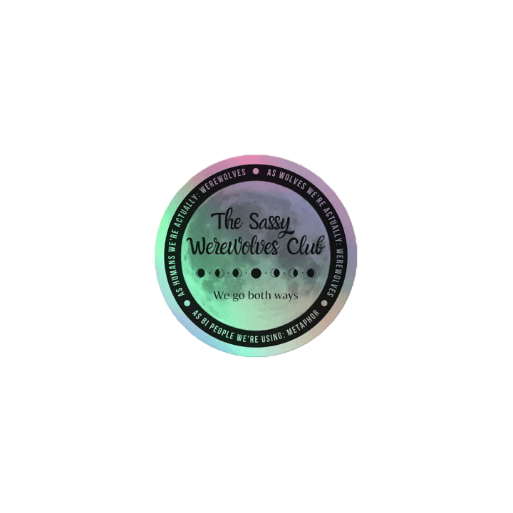 holographic pride werewolves sticker product image (1)