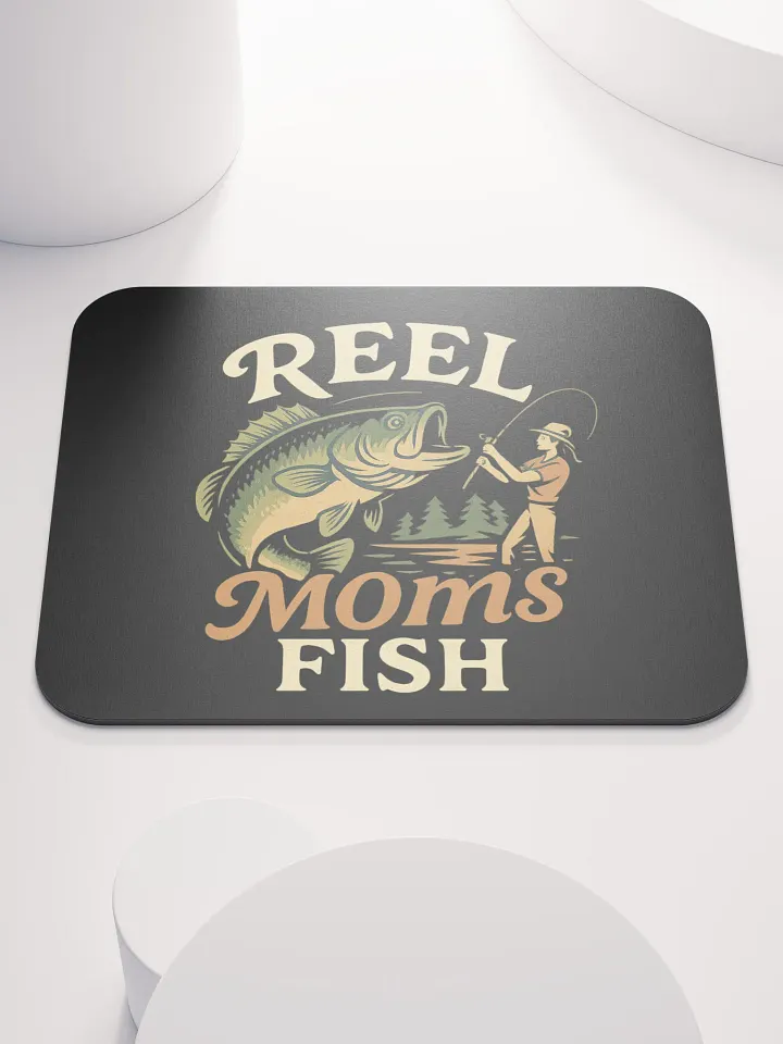 Reel Moms Fish Mouse Pad – Fun Vintage Desk Pad for Angler Moms product image (1)