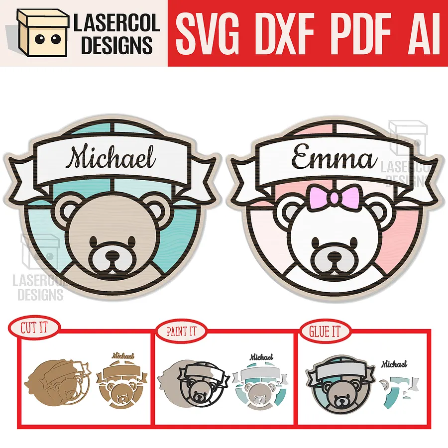 Baby Name Sign - Laser Cut Files product image (1)