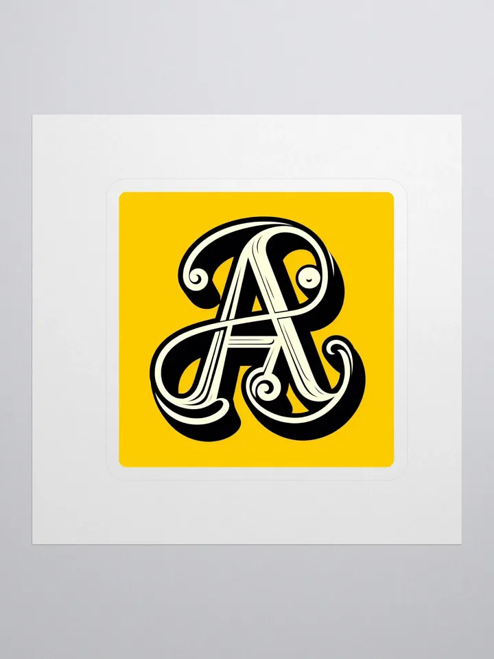A-List Kiss Cut Stickers | | AI Design initial A product image (1)