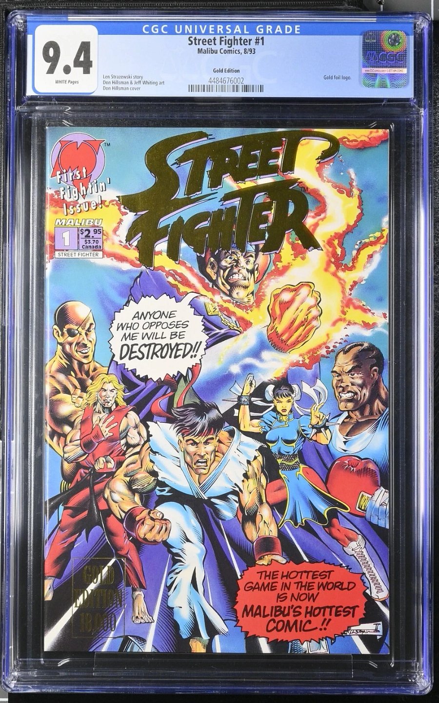 Street Fighter #1 (1993) Gold Edition | Malibu Comics | CGC 9.4 | First Comic Appearance product image (1)