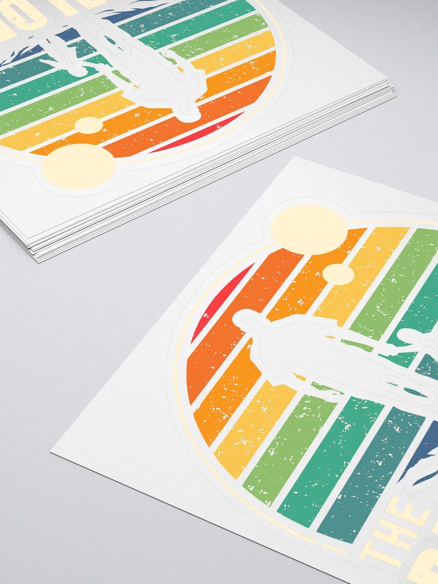 Sunset Dadalorian Best Dad Ever Cut Stickers product image (4)