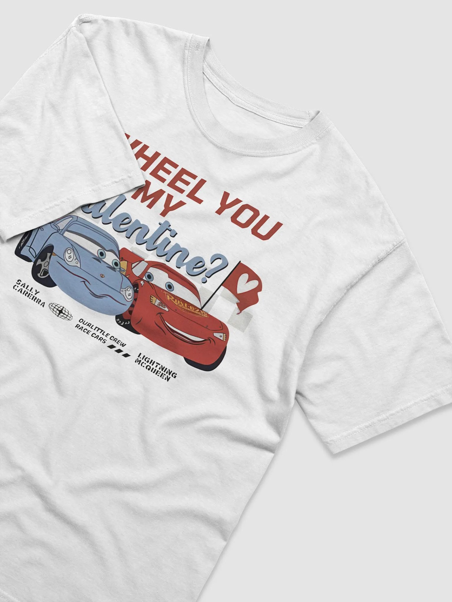 Lightning Mcqueen Sally Carrera Wheel You Be My Valentine Shirt product image (4)