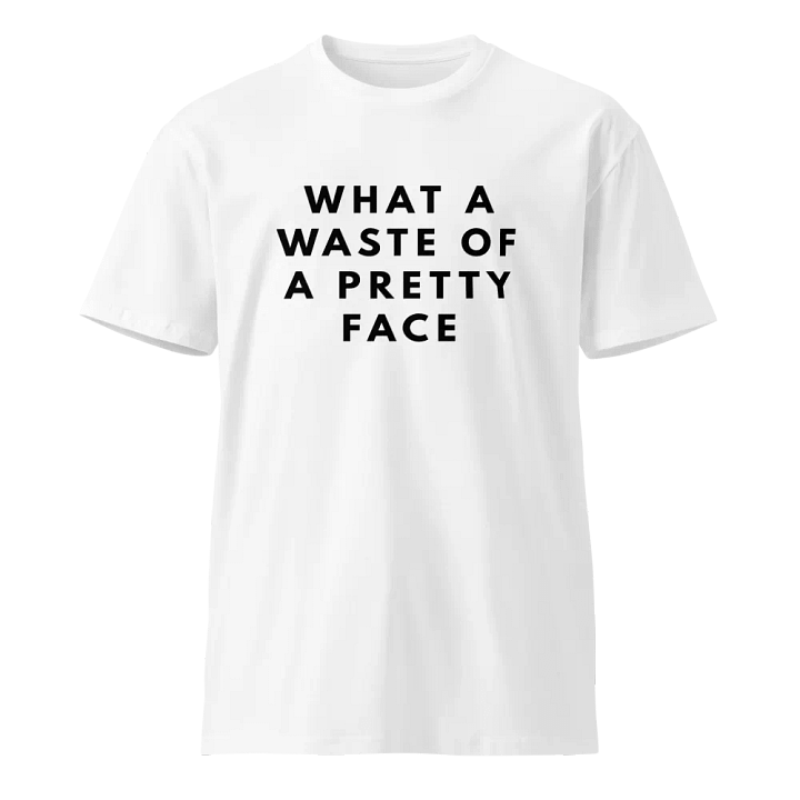 What a Waste of a Pretty Face Unisex Premium T-Shirt product image (1)