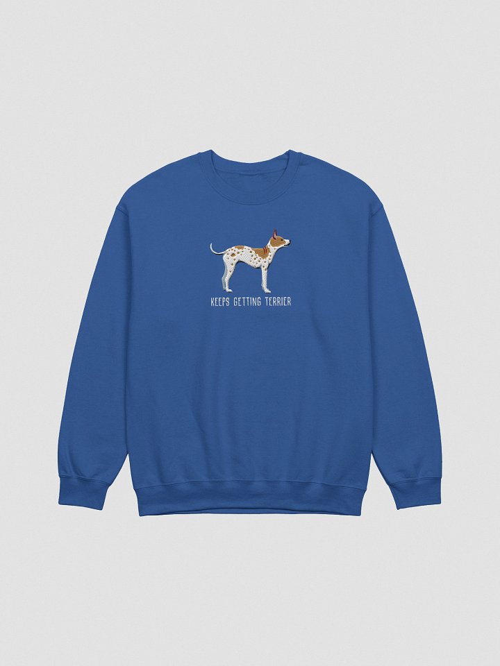 Keeps Getting Terrier Sweatshirt (Embroidered) of an American Hairless Terrier(Brown & White) product image (10)