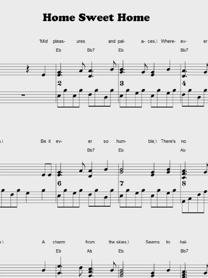 Home Sweet Home - CS - Piano sheet music product image (1)