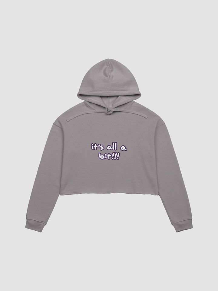 “It’s all a bit!!!” (lined design, #432A54) fleece cropped hoodie product image (22)