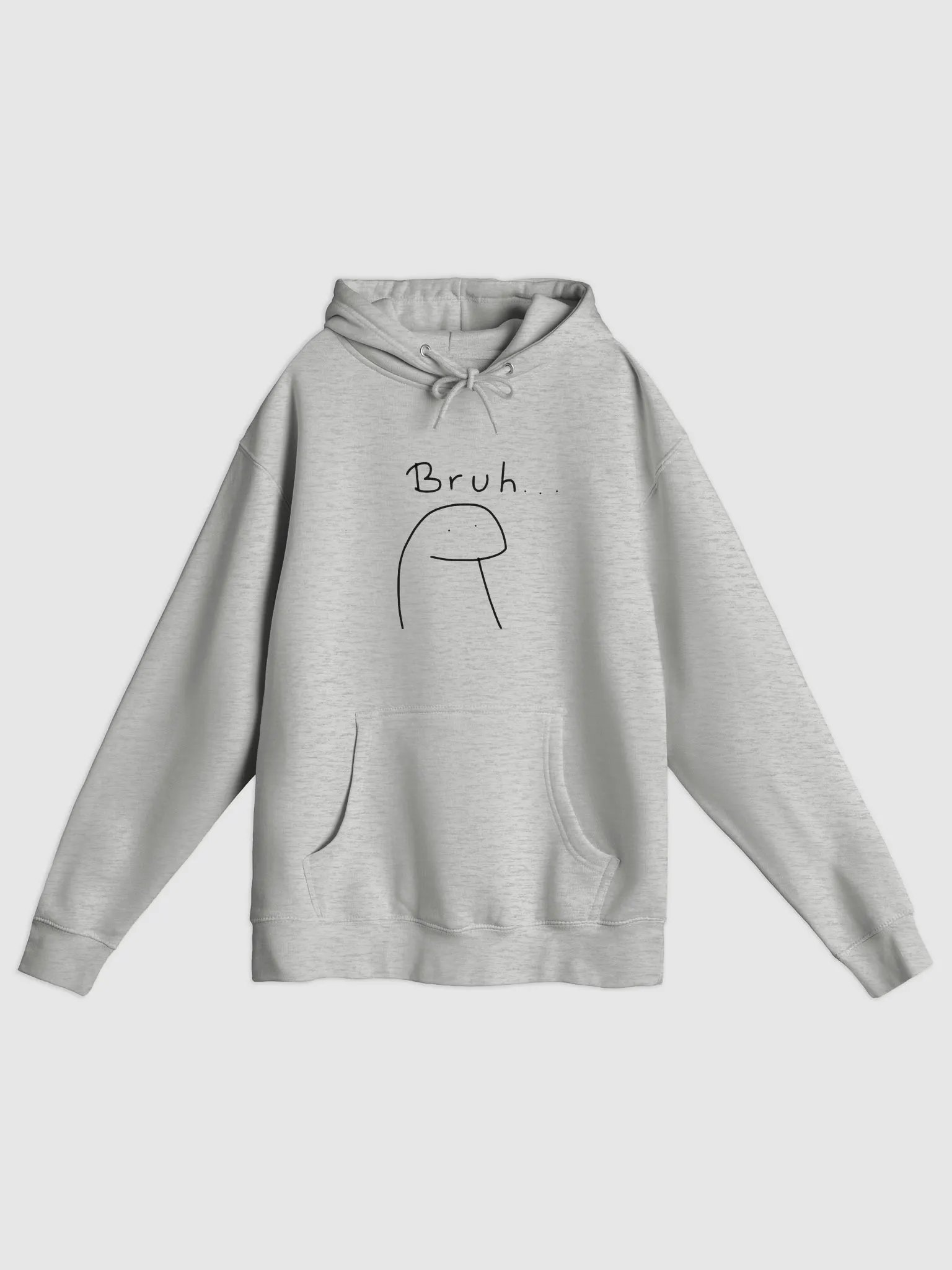 Meme Bruh... Minimalist Line Drawing Hoodie product image (2)