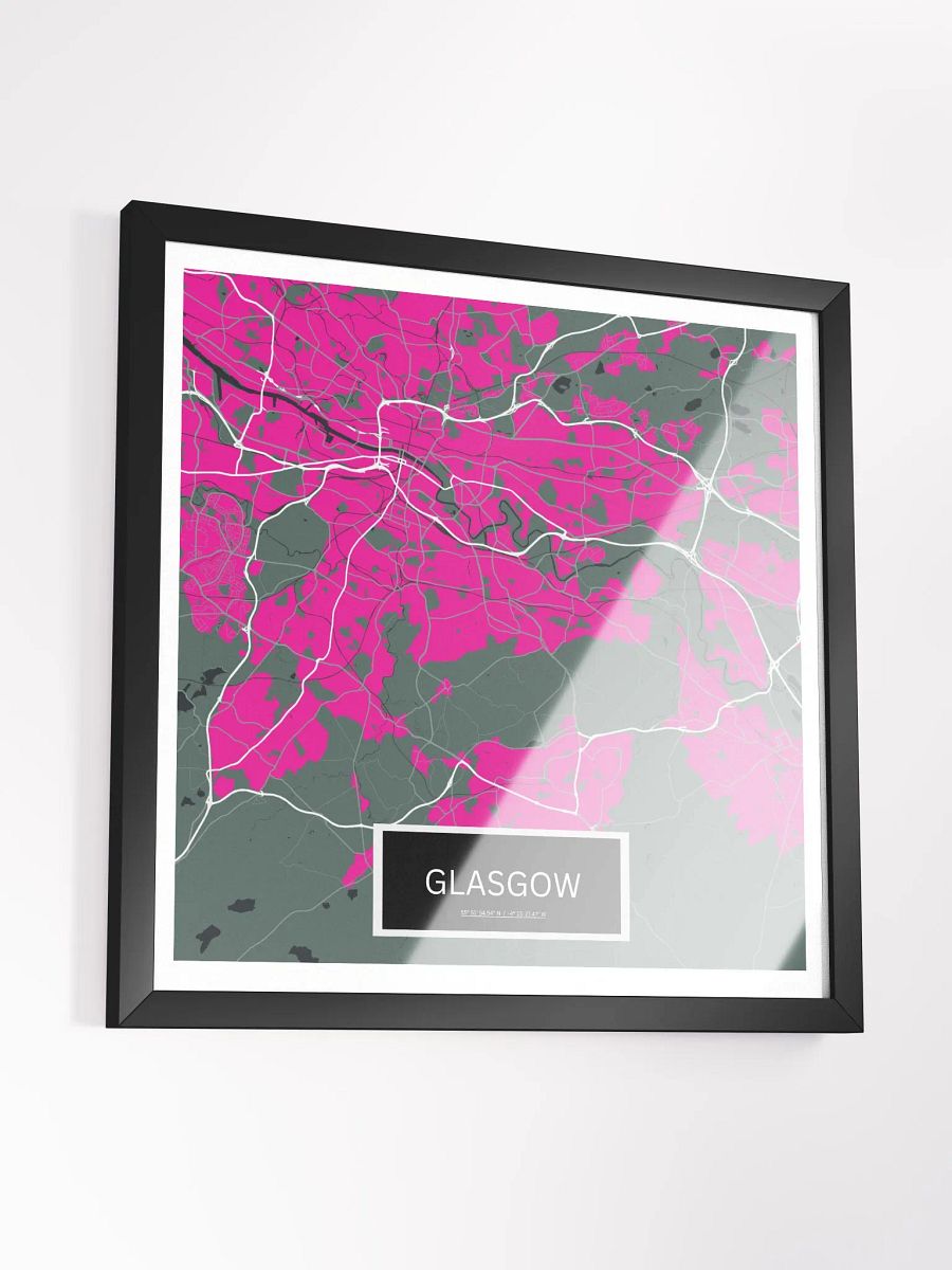 Framed Square Glasgow Art Maps product image (3)