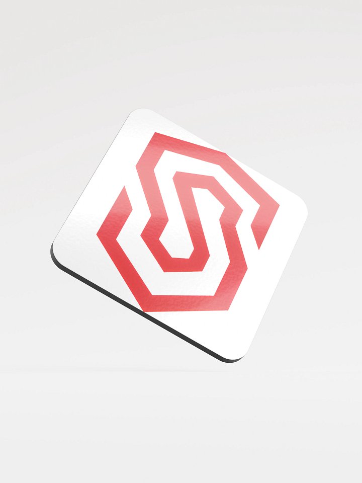 Modern Red Geometric Cork Coaster product image (1)