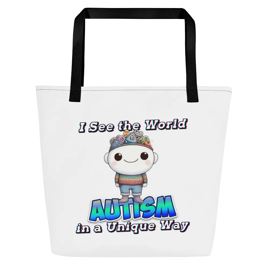 Autism: I See the World in a Unique Way Large Tote Bag product image (3)