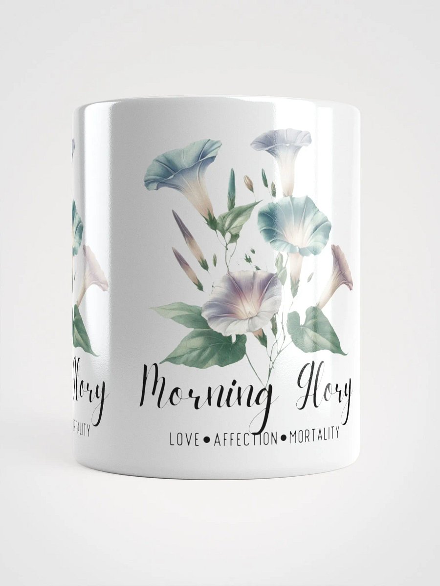 Morning Glory Ceramic White Mug: Love, Affection, Mortality September Birth Month Flower product image (7)
