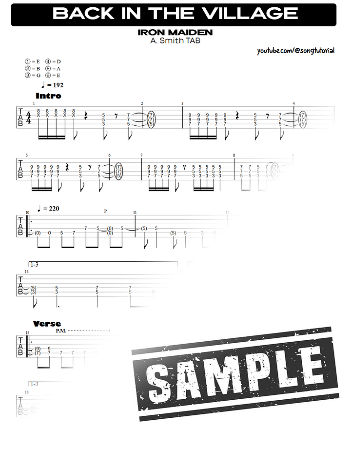 Invaders PDF TAB + Backing Track MP3 product image (2)