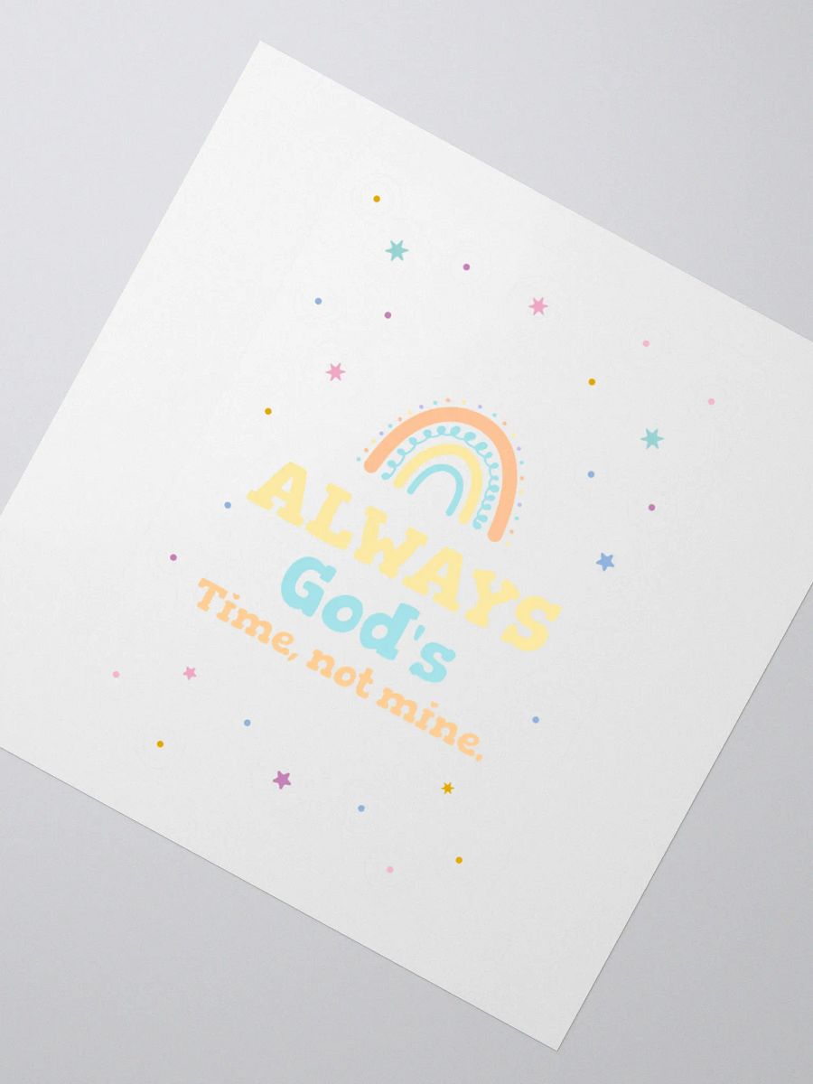 God's Timing Kiss Cut Stickers product image (2)