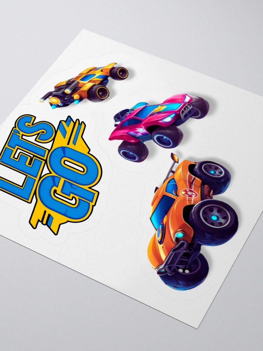 Rocket League Inspired Let's Go Cool Colorful Cars Sticker product image (3)