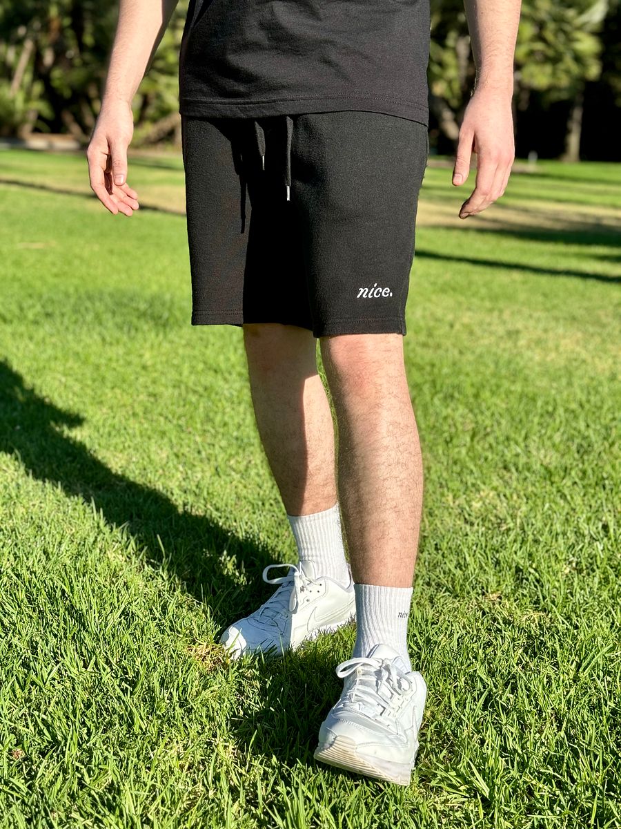 Nice. Embroidered Sweatshorts (Black) product image (4)