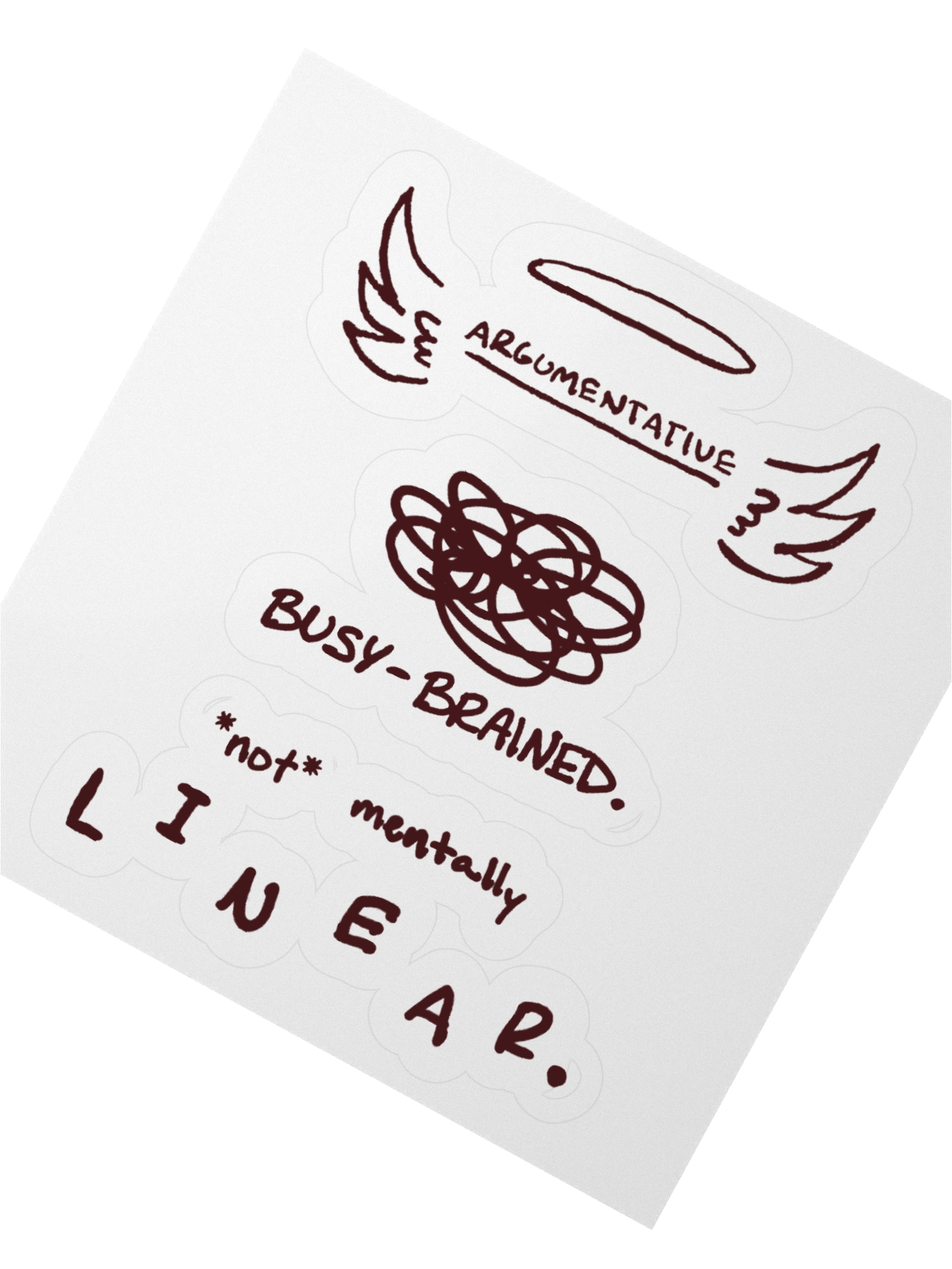 maroon sticker pack #1 product image (6)