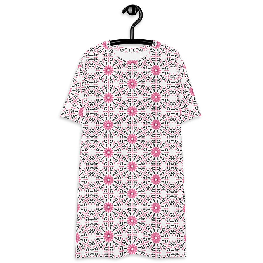 Pink Print Summer Dress, T-Shirt Dress product image (6)