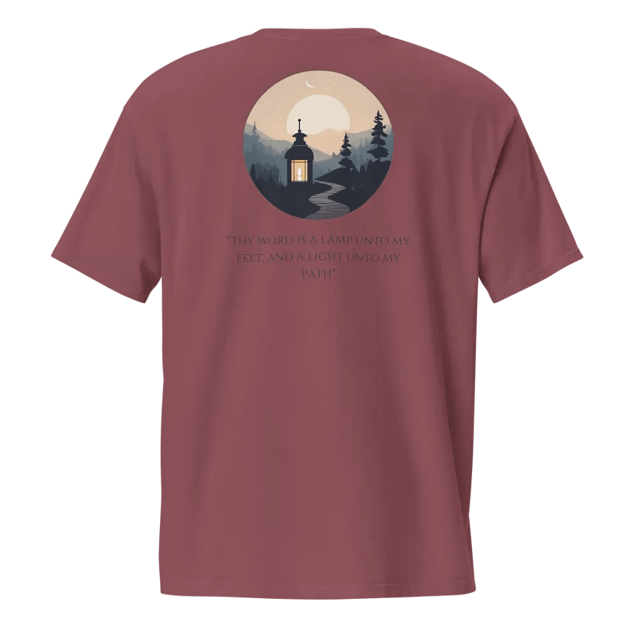 Guiding Light Christian Pocket T-Shirt | Psalm 119:105 product image (1)