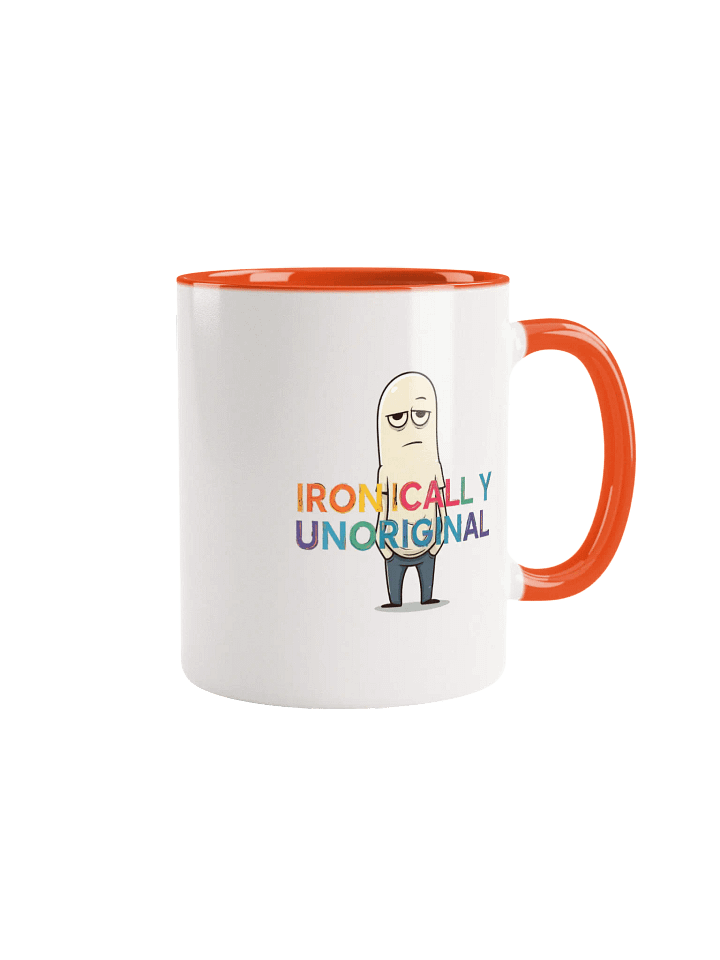 "Ironically Unoriginal" Ceramic Mug with Color Inside product image (1)