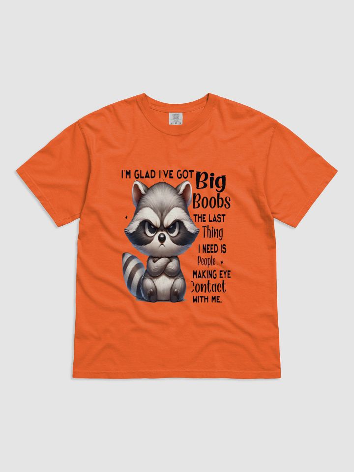 Chibi Angry Raccoon Cotton T-Shirt product image (1)