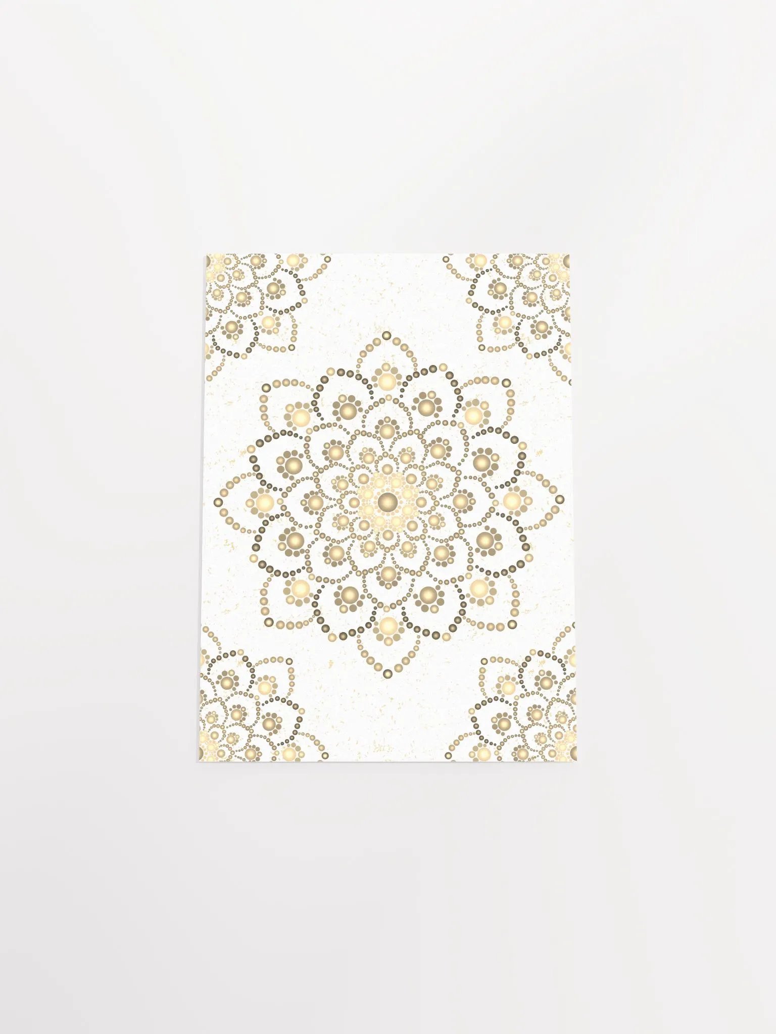 Golden-Brown Dot Mandala Enhanced Matte Paper Poster product image (25)