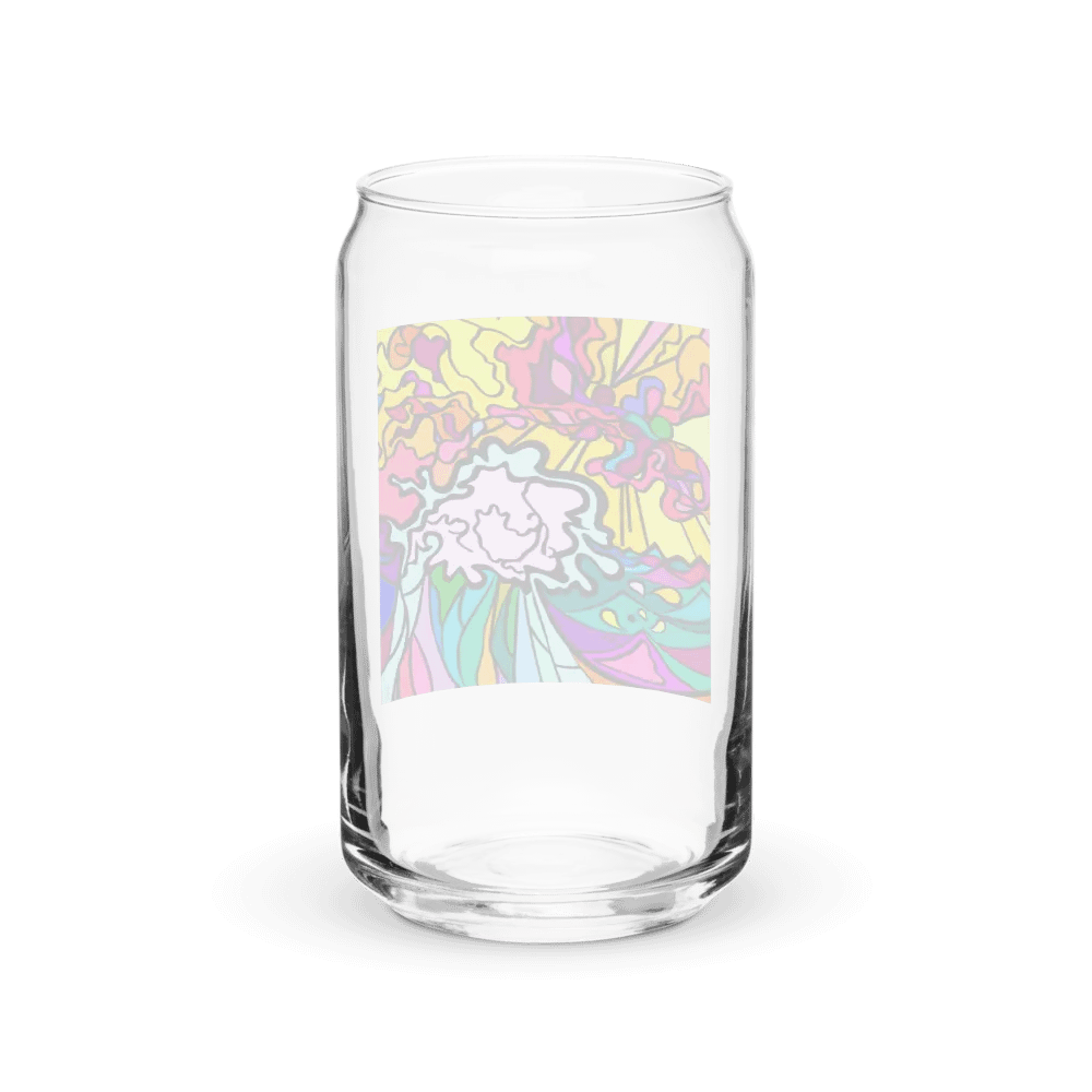 Vibrant Glass Can: A Fusion of Art and Function - Wave at Sunset product image (2)