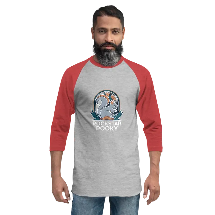 Rockstar Pooky Stylized Squirrel Raglan Tee product image (2)