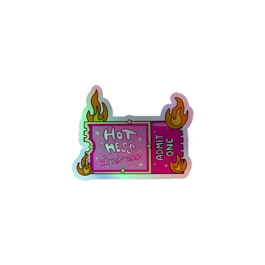 All Aboard Holographic Sticker product image (1)