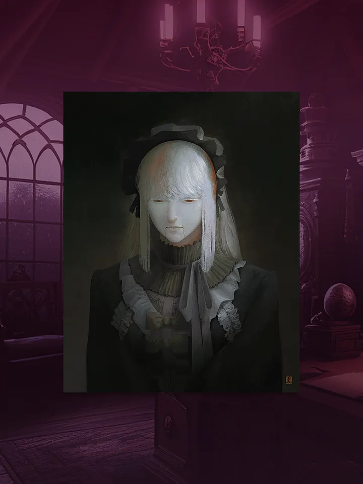PorcelainMaid Print - A Doll Lost In Thought product image (1)