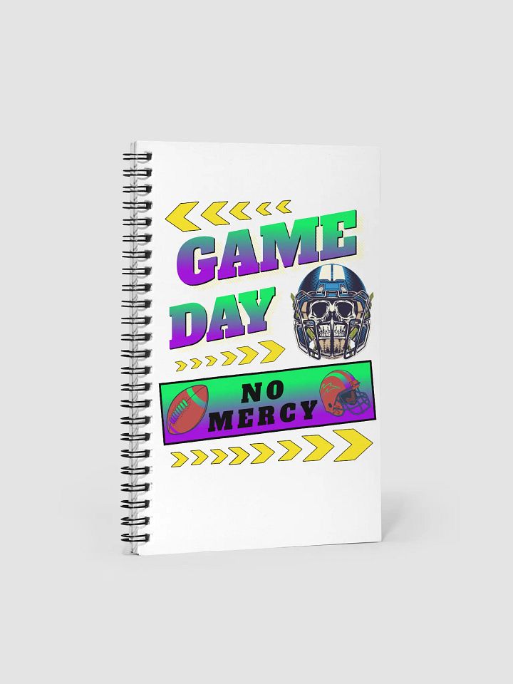 Game Day No Mercy Football Skull Spiral Notebook product image (1)
