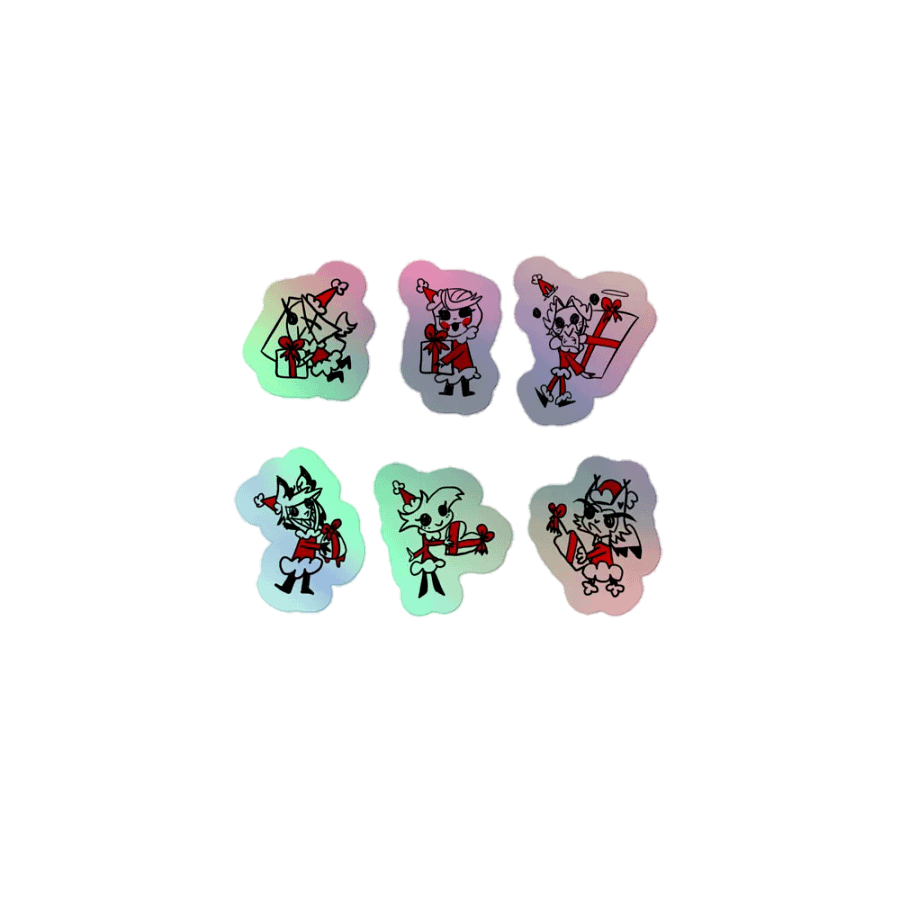 Holographic Sticker Set - Heavenly Santa Squad product image (1)