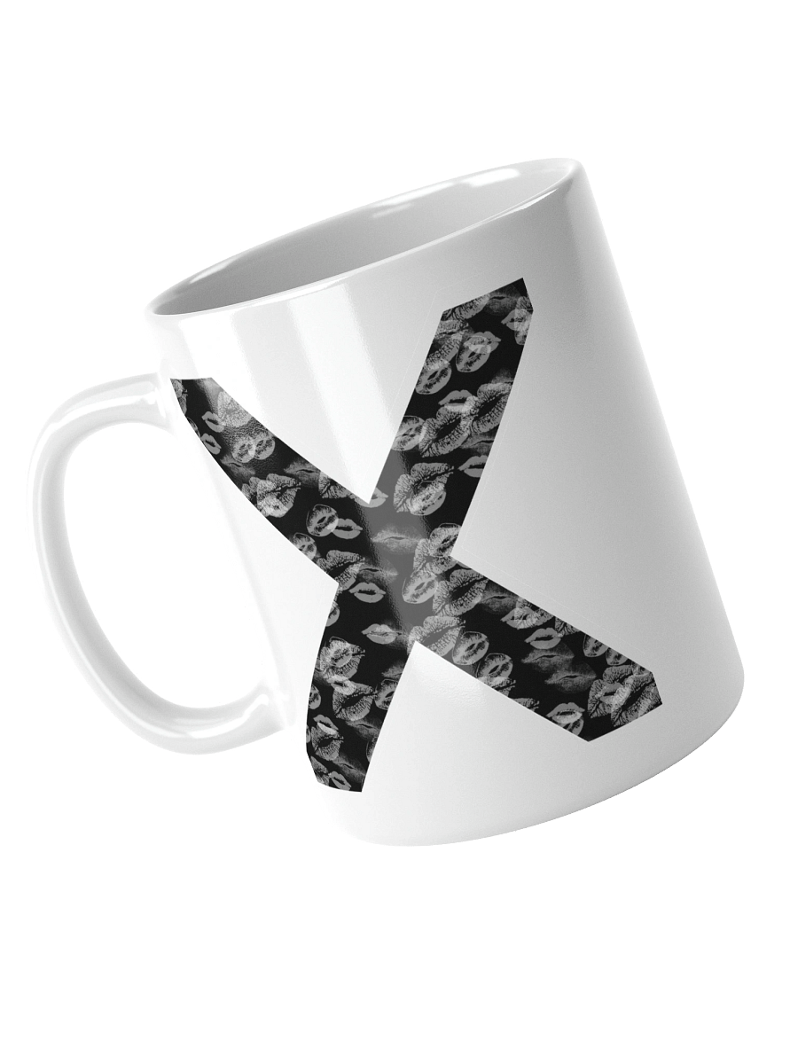 Black X White Lipstick Kisses | Glossy White Mug product image (1)