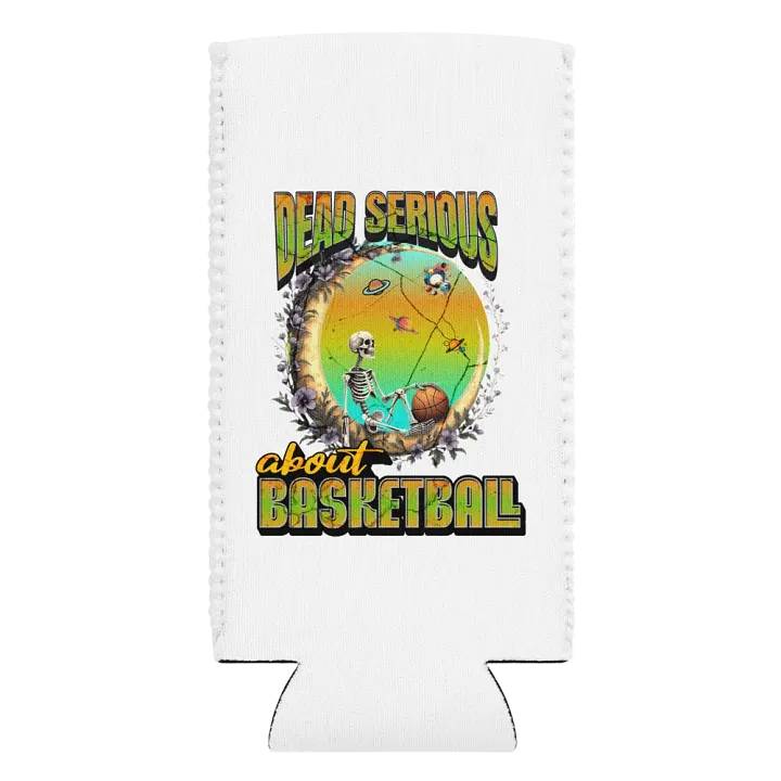 Dead Serious About Basketball Skeleton Cosmic Hoops Can Cooler product image (2)