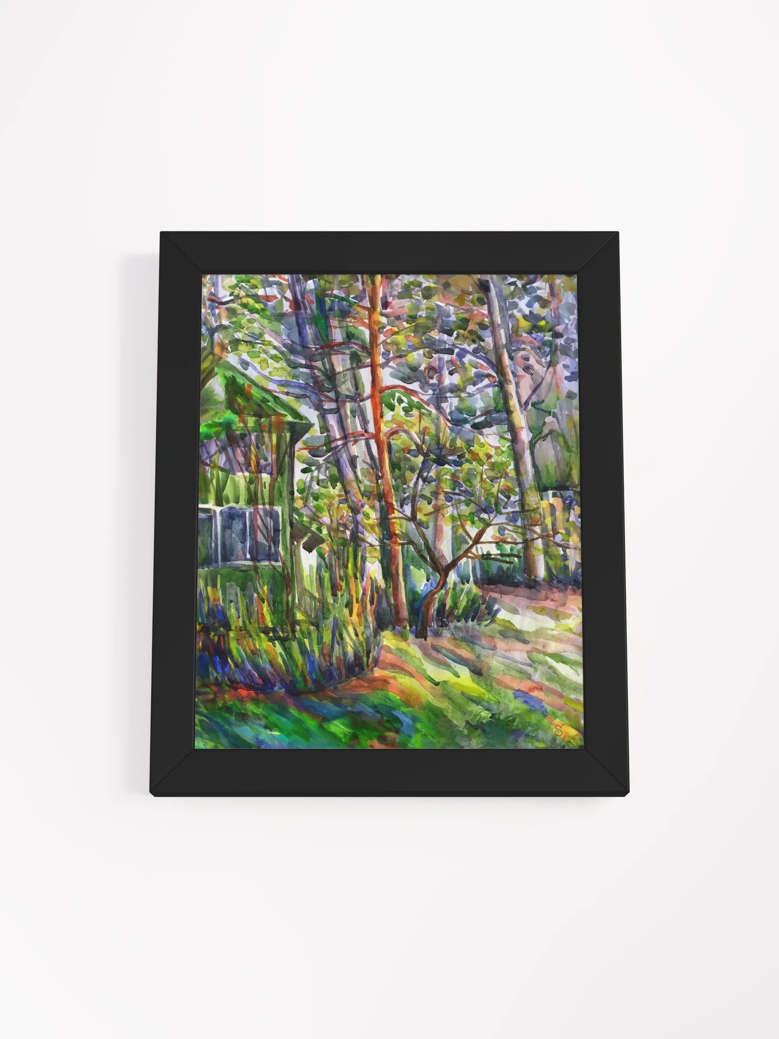 Vibrant Ayous Wood Framed Poster - Summer Hourse product image (5)