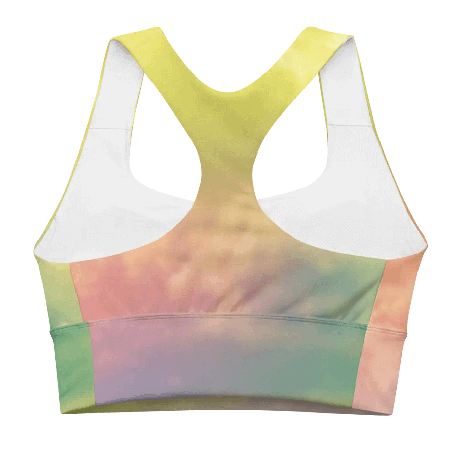 Blur cloud rainbow Design Longline Sports Bra - v12 product image (2)