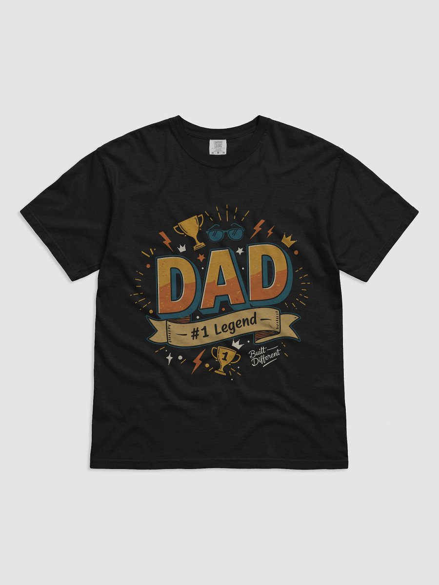 Dad #1 Legend Built Different Heavyweight Tee product image (1)