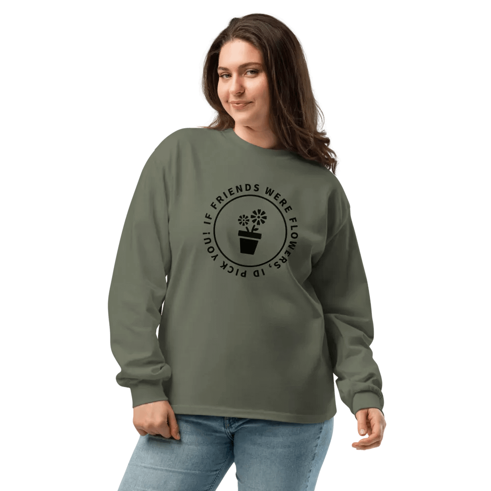 Unisex Premium Heavyweight Long Sleeve If Friends Were Flowers product image (6)