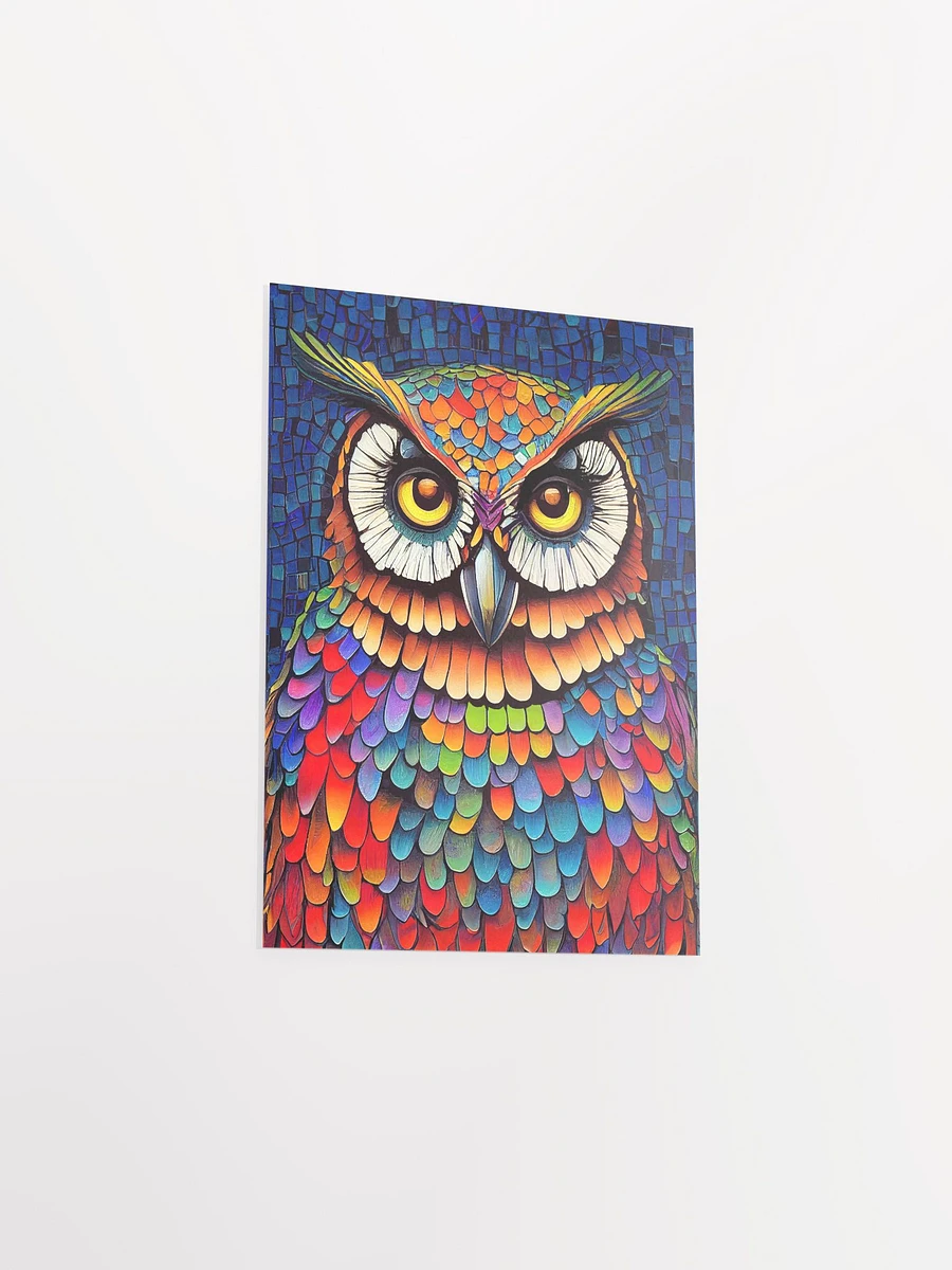 Colorful Owl Portrait – Mosaic Matte Poster product image (20)