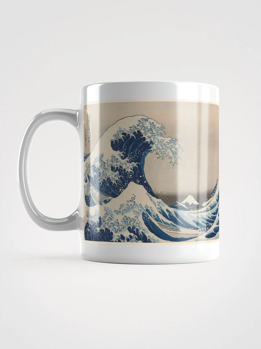 Under the Wave off Kanagawa (Kanagawa oki nami ura) White Glossy Ceramic Mug product image (6)