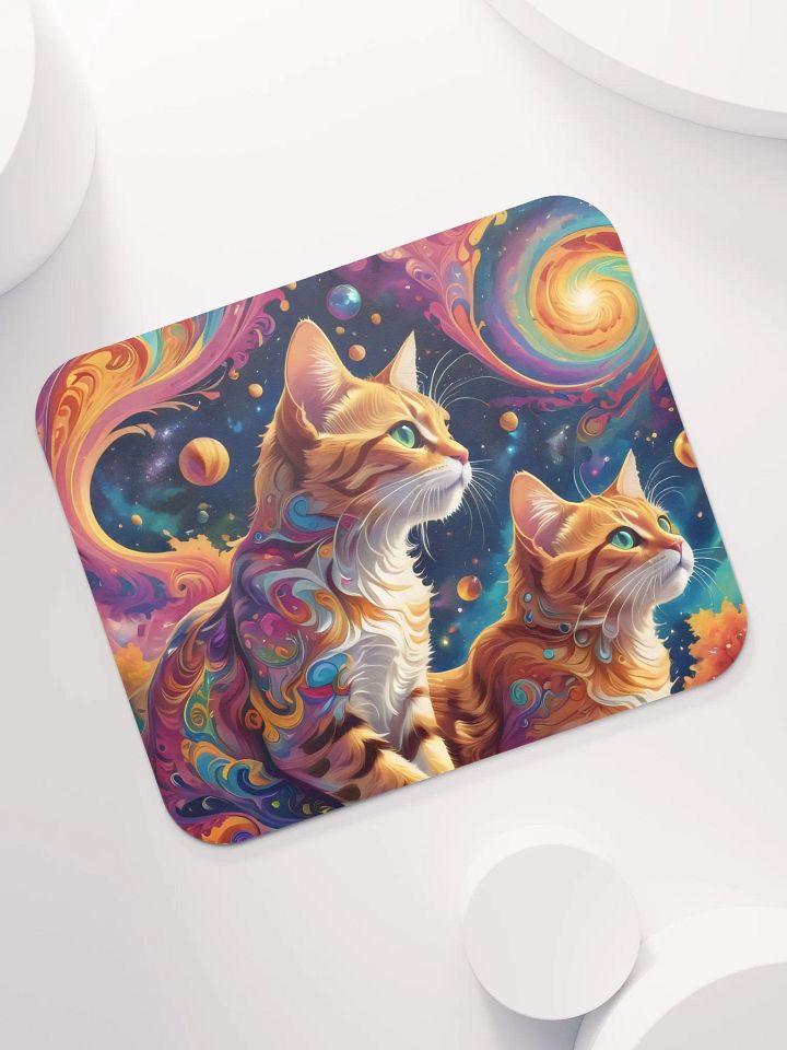 Space Cats Swirl Adventure Mouse Pad product image (1)