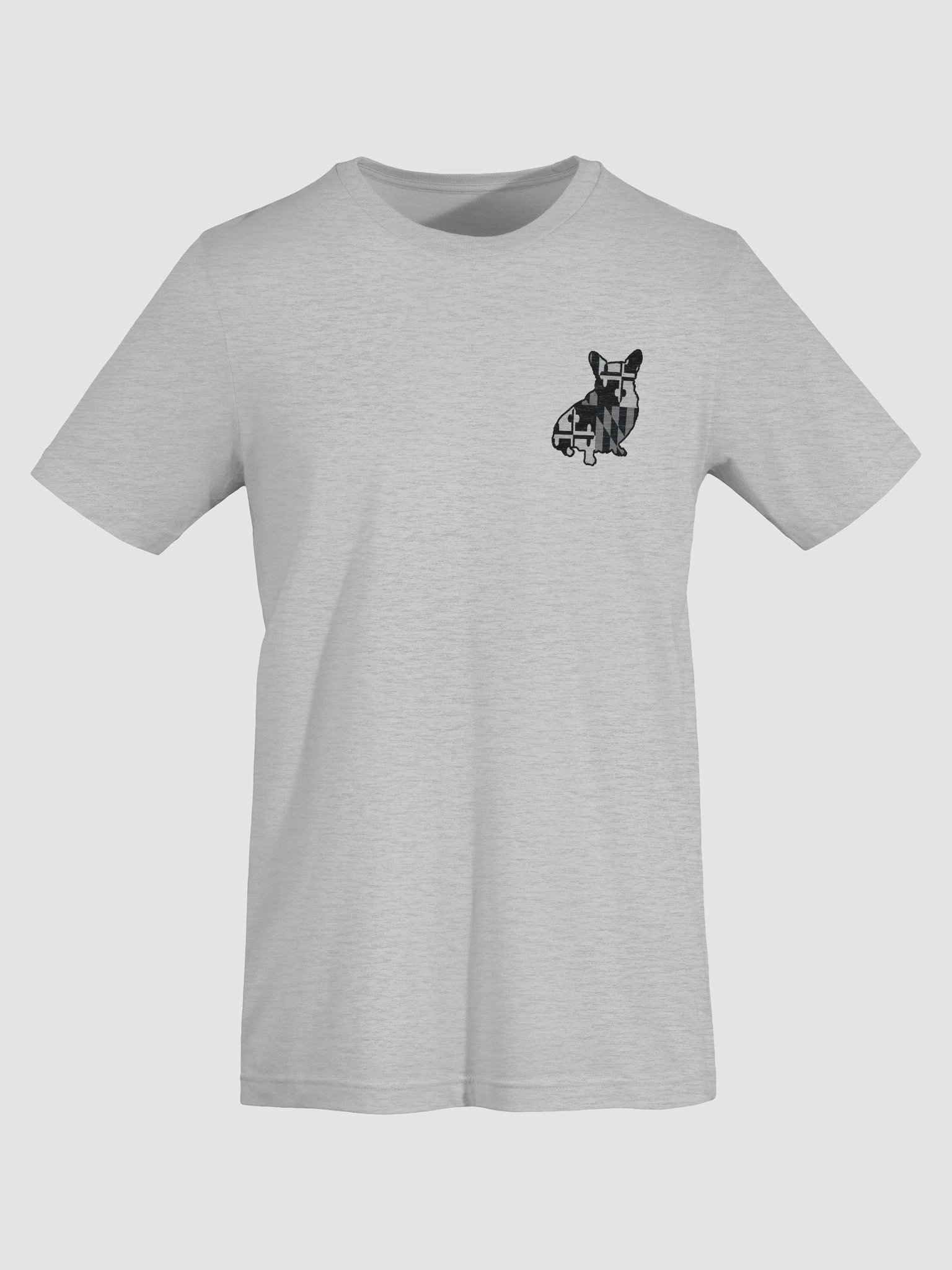 Maryland Flag Corgi (B&W) T-Shirt product image (7)