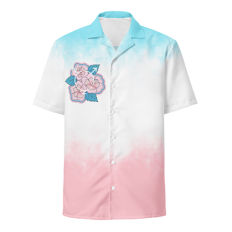 LGBTQIAP2S+ 2025, Trans Flower with Symbol, Button Up product image (1)
