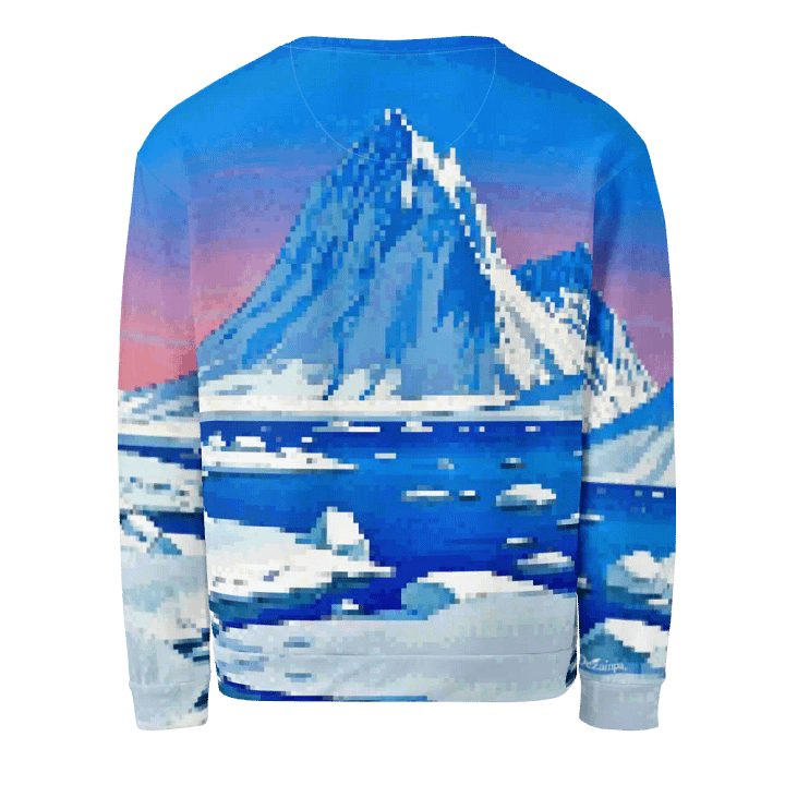 Sunset Serenity Ice mountain Recycled Sweatshirt product image (2)