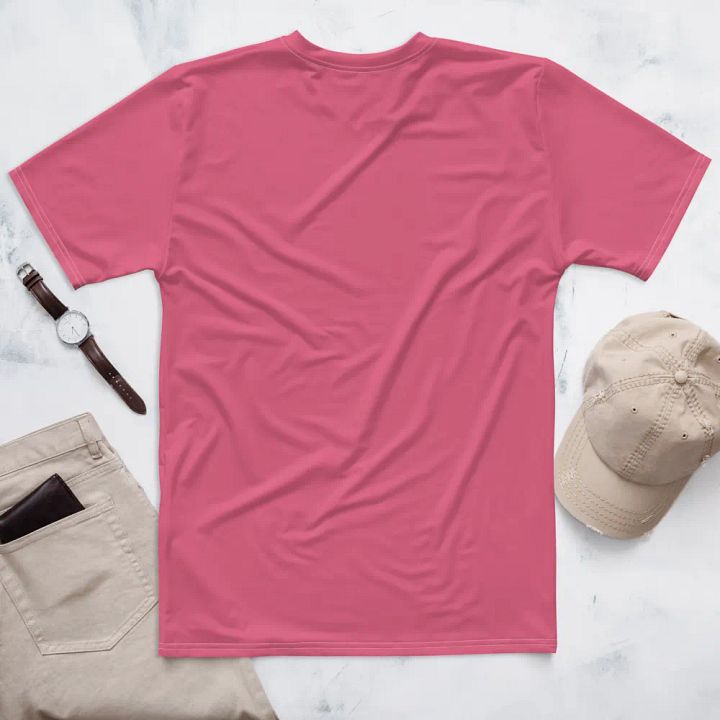 Plain Rosy Pink True Summer Men's Crewneck Polyester Heavyweight Premium T-Shirt by Treasure Pie product image (2)