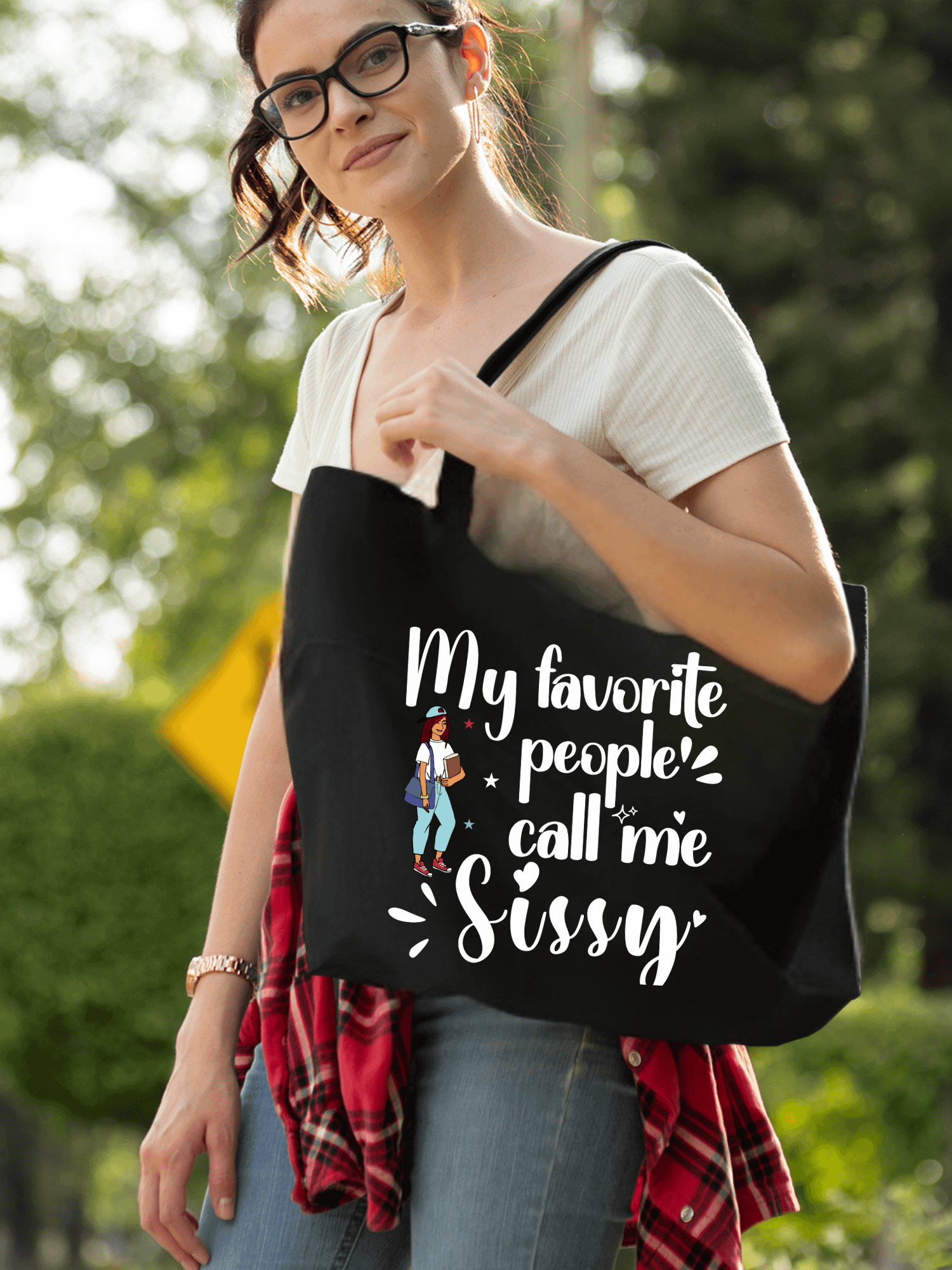 My Favorite People Call Me Sissy, Sister Eco Tote Bag. product image (1)